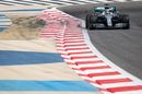 Lewis Hamiltons on track in the Mercedes