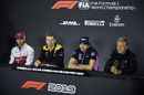 Antonio Giovinazzi, Nico Hulkenberg, Lance Stroll and Kevin Magnussen in the Press Conference