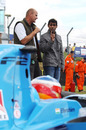Recently dropped HRT driver Karun Chandhok on the F2 grid