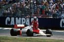 Alain Prost was second before he ran out of fuel at the 1986 German Grand Prix
