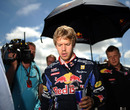 Sebastian Vettel stays focussed before the start of the race
