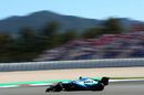 George Russell on track in the Williams