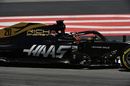 Kevin Magnussen at speed in the Haas