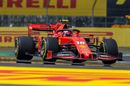 Charles Leclerc on track in the Ferrari
