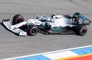 Valtteri Bottas on track in the Mercedes
