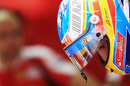 Fernando Alonso in the Ferrari pits