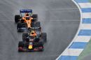 Pierre Gasly and Carlos Sainz Jr battle for position