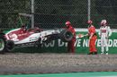 Kimi Raikkonen crashed in FP1