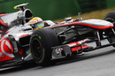 Lewis Hamilton in action on Saturday