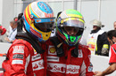Fernando Alonso and Felipe Massa after qualifying
