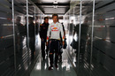 Sebastian Vettel prepares for action before the start of the race