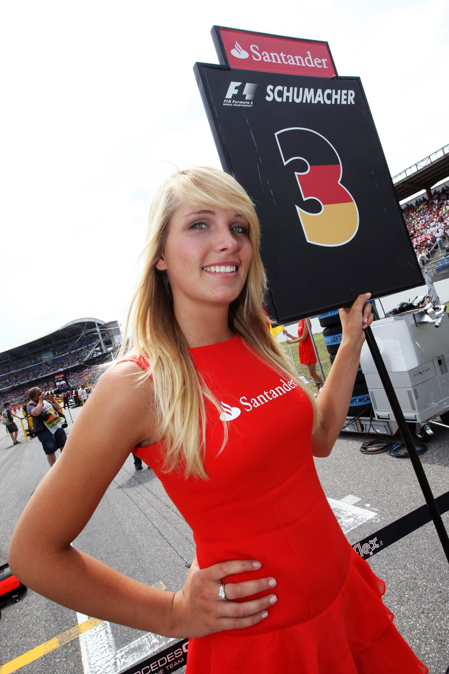 Michael Schumacher's grid girl