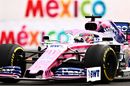 Sergio Perez on track in the Racing Point
