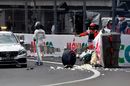 Valtteri Bottas walks after crash in qualifying