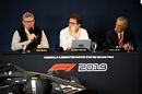 Ross Brawn talks in a press conference to announce the rules for the 2021 Formula One season
