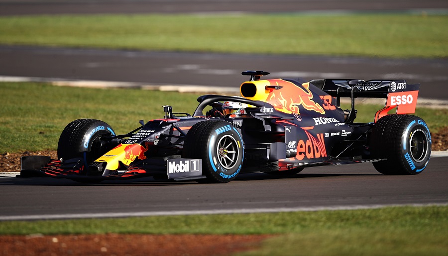 Max Verstappen driving the RB16