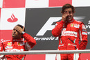 Felipe Massa and Fernando Alonso on the podium