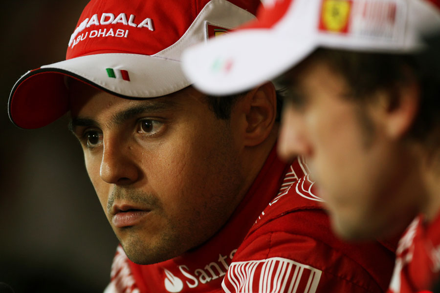 Felipe Massa and Fernando Alonso in the post-race press conference