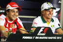 Felipe Massa and Heikki Kovalainen in Thursday's press conference