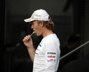 Nico Rosberg enjoys a lollipop