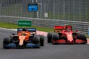 Lando Norris and Charles Leclerc battle for position