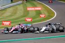 Lance Stroll and Pierre Gasly battles for position
