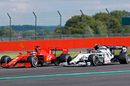 Sebastian Vettel and Pierre Gasly battles for position