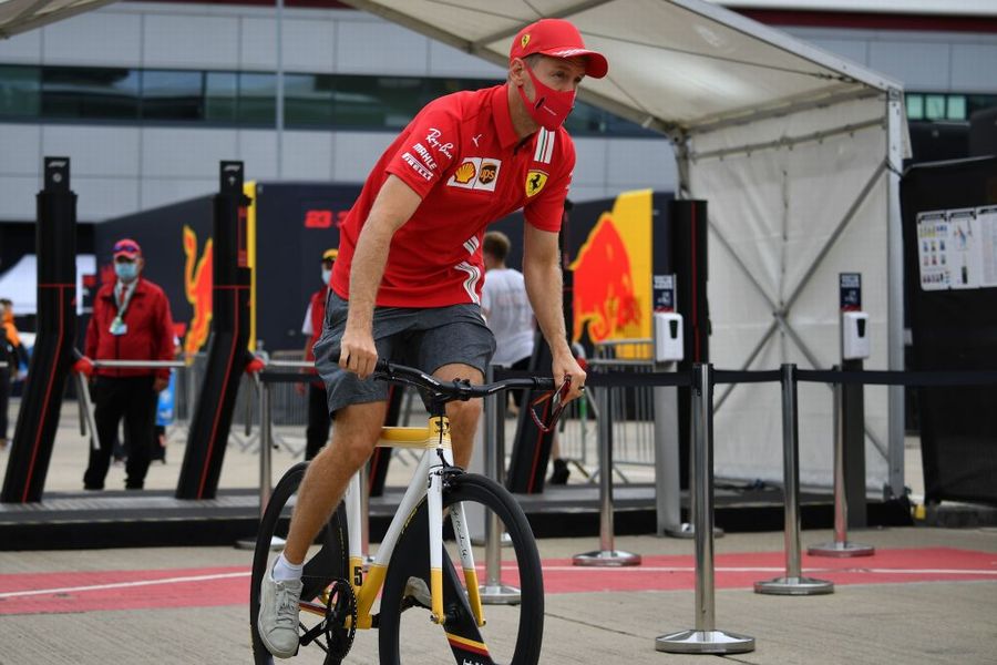 Sebastian Vettel goes for a ride