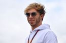 Pierre Gasly looks relaxed in the paddock