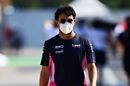 Sergio Perez walks in the Paddock for the first time since testing positive for COVID-19