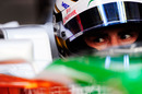 Adrian Sutil prepares to lap the Hungaroring