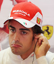 A quizzical Fernando Alonso on Saturday morning