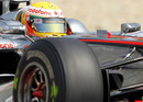 Lewis Hamilton at the wheel of the McLaren