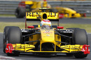 Vitaly Petrov on track ahead of Renault team-mate Robert Kubica