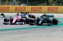 Sergio Perez and Valtteri Bottas battle for position