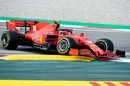 Charles Leclerc spins on track
