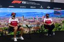 Antonio Giovinazzi and Kimi Raikkonen in the Press Conference