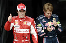 Fernando Alonso and Sebastian Vettel after qualifying