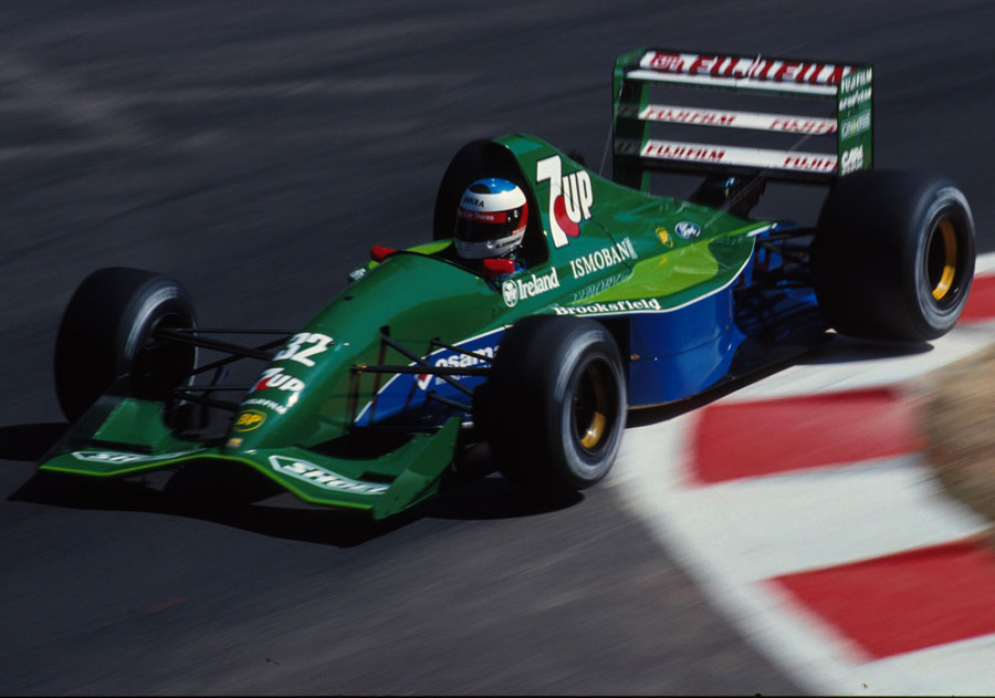 Michael Schumacher making his F1 debut in the Jordan 191