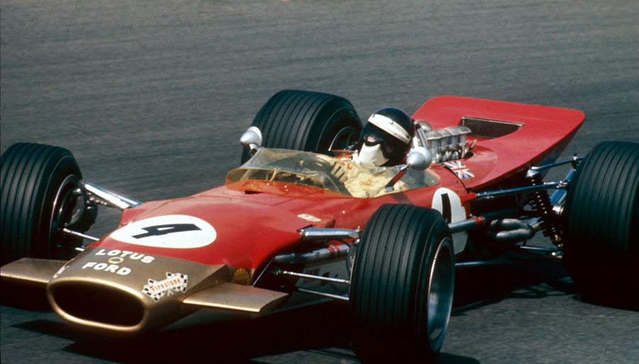 Jackie Oliver in his Lotus 49B during the Dutch Grand Prix