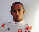 Lewis Hamilton at the back of the garage