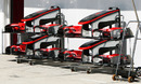 McLaren front wings in the pit lane