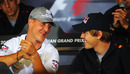 Michael Schumacher and Sebastian Vettel during Thursday's press conference