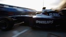 Nico Hulkenberg left the pits at sunrise on day two at Jerez