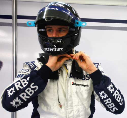 Nico Hulkenberg was testing for Williams on day two at Jerez