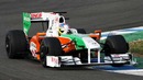 Paul di Resta returned to the track for Force India on day two