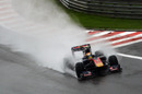 Jaime Alguersuari out on track in terrible conditions