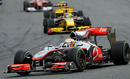 Lewis Hamilton leads Robert Kubica