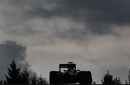 Jaime Alguersuari drives beneath moody skies