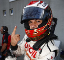 Sergei Afanasiev celebrates his first F2 pole position at Oschersleben